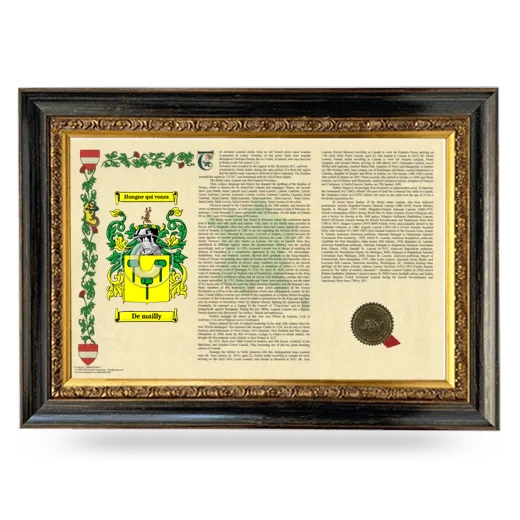 De mailly Armorial Landscape Framed - Heirloom